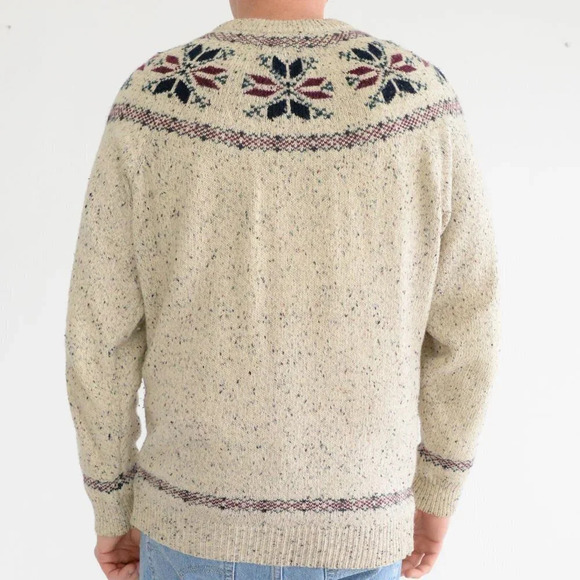 Vintage Northern Reflections Cream Crewneck  Knit Sweater - Picture 5 of 13